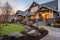 craftsman style house with stone path and overhanging eaves