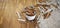 Craftsman in workwear removes the parquet flooring and fills the buckets with the wooden slats during the house renovation