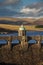 Craig Goch Dam and reservoir evening light, fall autumn.