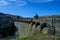 Craig goch elan valley on a bright sunny day in march 2020 winter