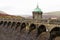 The Craig Goch reservoir and dam intake tower.