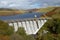 Craig Goch reservoir overflowing, Elan Valley.