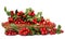 Cranberries. Berries in wicker basket isolated on