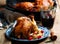 Cranberry apple stuffed cornish hens