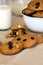 Cranberry choclate Cookies with milk