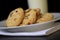 Cranberry cookies and milk