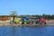 Cranberry farm water management harvesting in Saint-Louis-de-Blandford