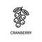 Cranberry Line Icon In Simple Style. Healthy Food. Natural Product. Vector sign in a simple style isolated on a white
