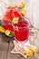 Cranberry and orange holiday punch with sage