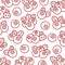 Cranberry pattern background set. Collection icon cranberry. Vector