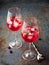 Cranberry rosemary spritzer drink