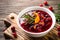 Cranberry sauce with orange and rosemary.