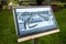 Cranbrook schools the West Terrace Reflecting Pool sign. American private middle school high school.