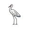 Crane bird RGB color icon
