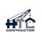 Crane building logo designs for contractor and real estate build icon and symbol modern