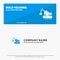 Crane, Construction, Lift, Truck SOlid Icon Website Banner and Business Logo Template