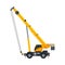 Crane Construction Machinery, Heavy Special Yellow Transport, Side View Flat Vector Illustration