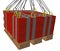 Crane delivery parcels of tiles for building