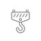 Crane hook line outline icon