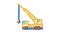 crane hydraulic equipment Icon Animation