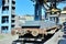 Crane loading steel stack