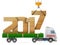 Crane loads New Year 2017 of wood