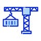 Crane, logistic crane, container, lifter fully editable vector icon