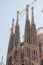 Crane operating at Sagrada FamÃ­lia, Barcelona, Spain