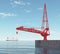 Crane on a port dock