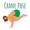 Crane pose social media post mockup