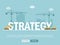 Crane and strategy building. Infographic Template vector Illustration