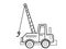 Crane tractor kids educational coloring pages