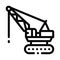 Crane transport icon vector outline illustration