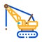 Crane transport icon vector outline illustration