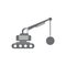 Crane With Wrecking Ball icon. Simple element illustration. Crane With Wrecking Ball symbol design from Transport collection set.