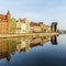 Crane or Zuraw in Polish, Motlawa river embankment, Gdansk, Poland