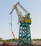 Cranes in the cargo port of Sevastopol in Crimea