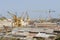 Cranes and docks at Malta harbour