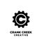 Crank creek cycle creative sport bike with initial letter c