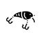 crankbait fishing accessory glyph icon vector illustration