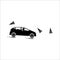 Crash cars vector solid icons