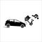 crash cars vector solid icons