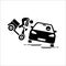 Crash cars vector solid icons. EPS10