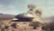 Crashed Burning Flying Saucer type UFO