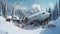 Crashed Plane In Snowy Forest: Realistic Pigeoncore 2d Game Art