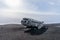 Crashed US army plane on black sand beach in Iceland