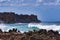 Crashing surf at the rocky shore at La Perouse Bay on Maui.