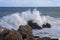 Crashing Wave, Coast at Hermanus in South Africa