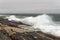 Crashing Wave on Maine Shoreline
