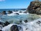 Crashing waves at Ka`ena Point State Park, northwestern tip of Oahu, Hawaii